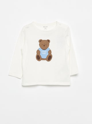 T-shirt met lange mouw en applicatie