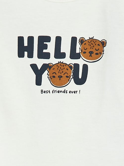 T-shirt met lange mouw en applicatie - Kiabi