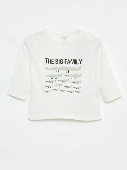 T-shirt met lange mouw en applicatie - Kiabi