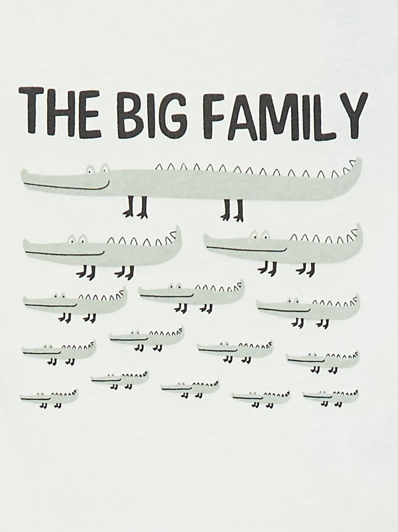 T-shirt met lange mouw en applicatie Wit - Kiabi