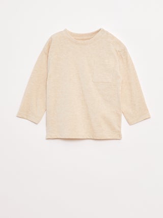 T-shirt met lange mouw en borstzakje