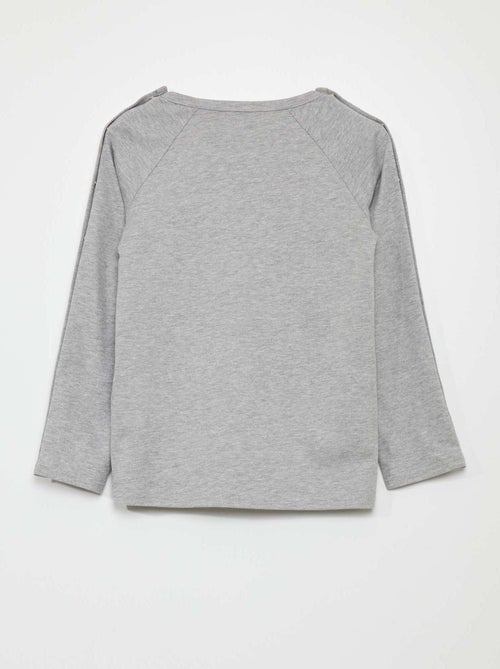 T-shirt met lange mouw en drukknoopjes - So Easy - Kiabi