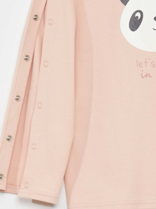 T-shirt met lange mouw en drukknoopjes - So Easy - Kiabi