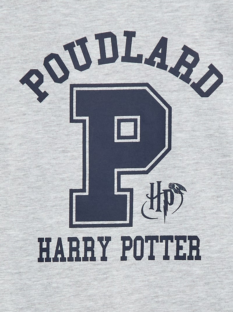 T-shirt met lange mouw en Harry Potter-print Grijs - Kiabi