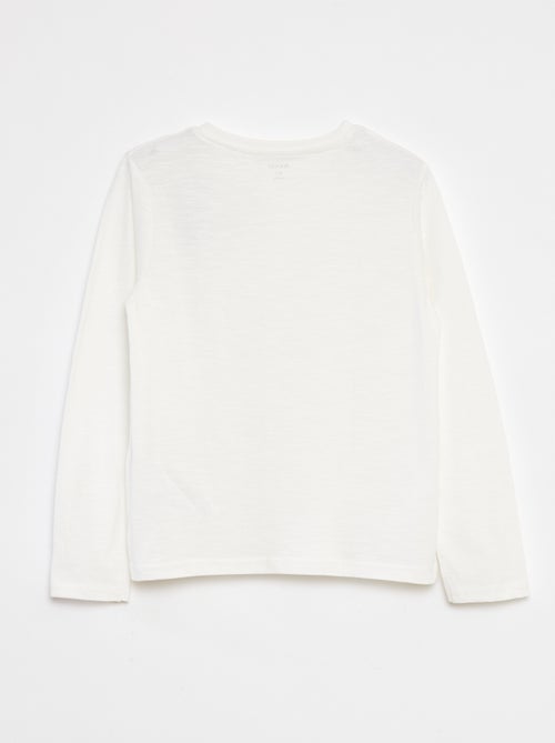 T-shirt met lange mouw en henleykraag - Kiabi