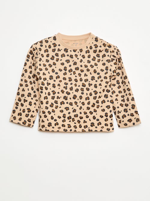 T-shirt met lange mouw en print - So Easy - Kiabi