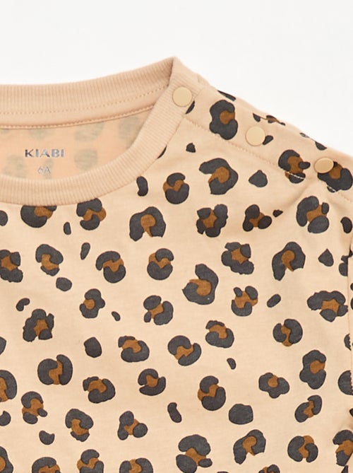 T-shirt met lange mouw en print - So Easy - Kiabi