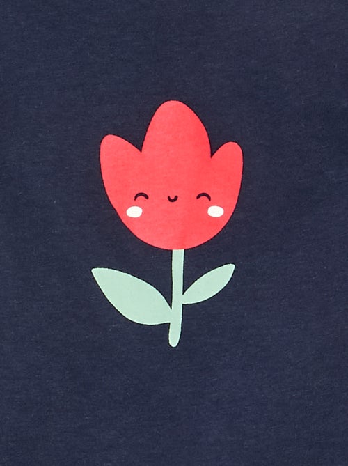 T-shirt met lange mouw en print - Kiabi