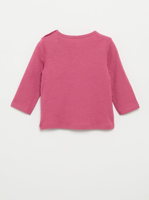T-shirt met lange mouw en print - Kiabi
