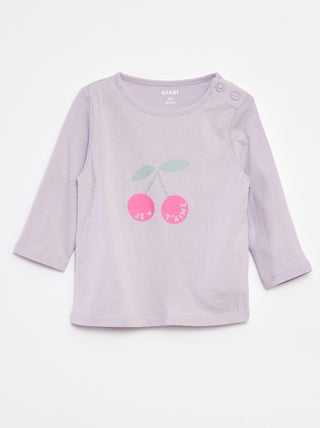T-shirt met lange mouw en print