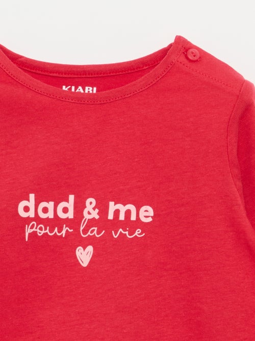 T-shirt met lange mouw en print - Kiabi