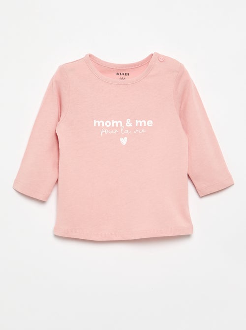 T-shirt met lange mouw en print - Kiabi