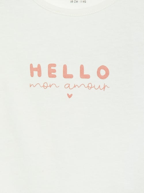 T-shirt met lange mouw en print - Kiabi