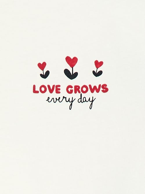 T-shirt met lange mouw en print - Kiabi