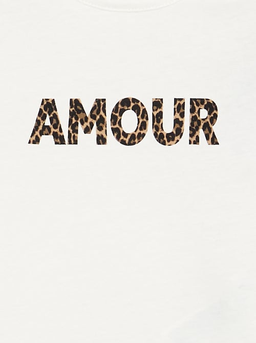 T-shirt met lange mouw en print - Kiabi