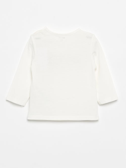 T-shirt met lange mouw en print - Kiabi