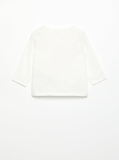 T-shirt met lange mouw en print - Kiabi