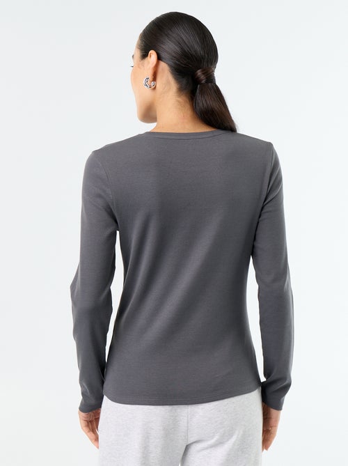 T-shirt met lange mouw - Kiabi