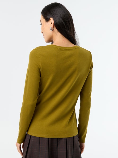 T-shirt met lange mouw - Kiabi