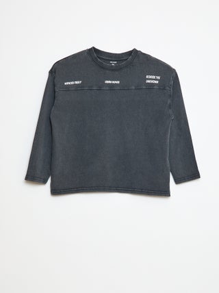 T-shirt met lange mouw in American sports-stijl
