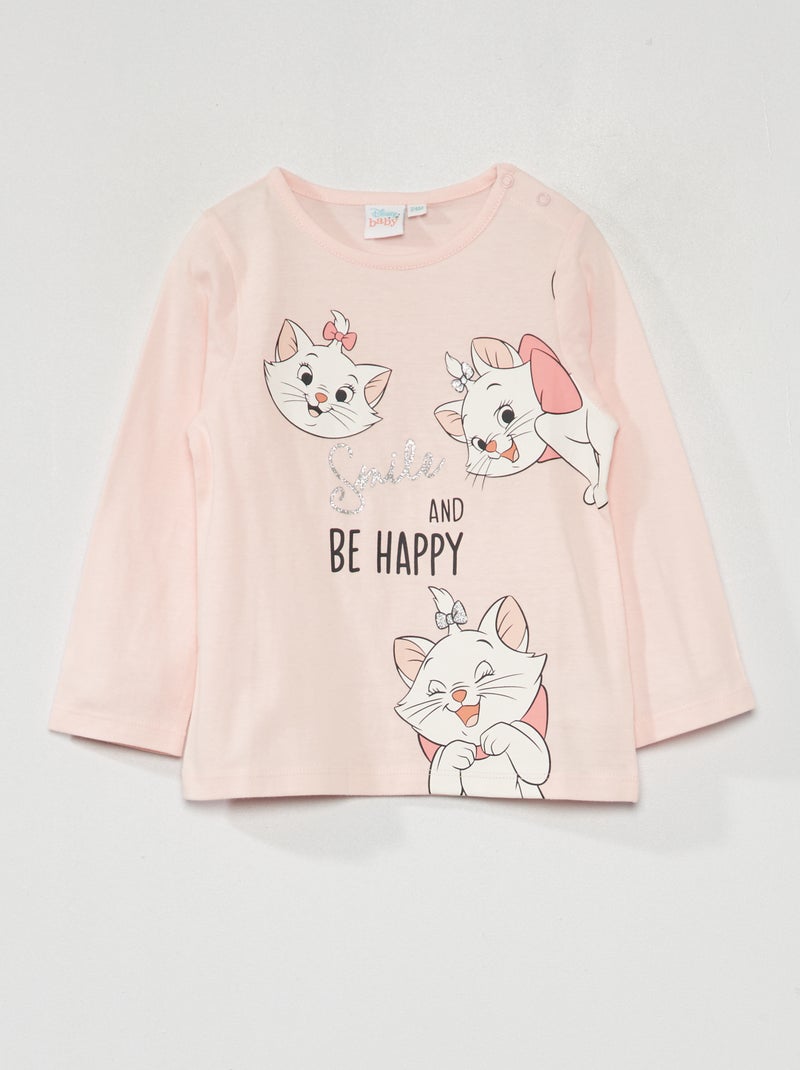 T-shirt met lange mouw 'Marie' 'Disney' ROSE - Kiabi