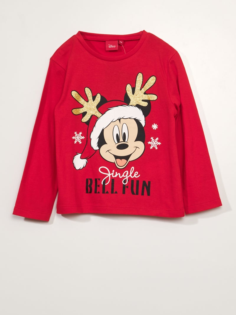 T-shirt met lange mouw 'Mickey' ROOD - Kiabi