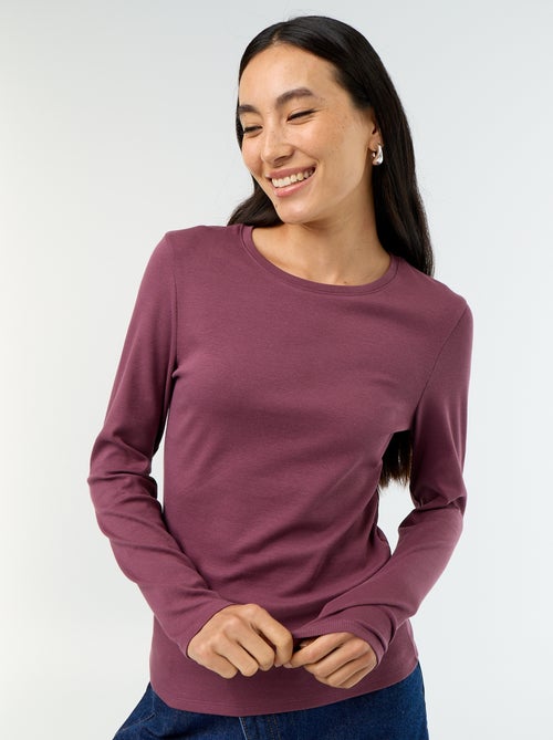 T-shirt met lange mouw - Kiabi