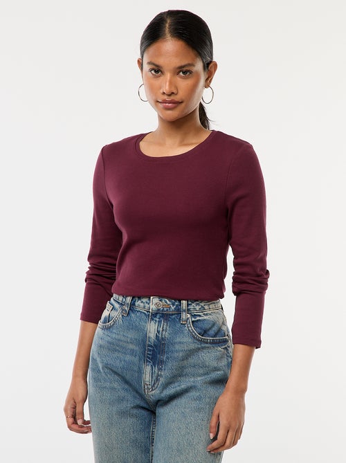 T-shirt met lange mouw - Kiabi