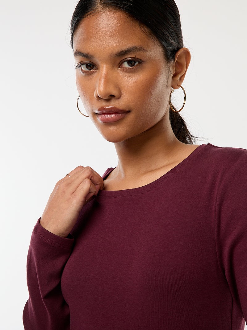 T-shirt met lange mouw Rood - Kiabi