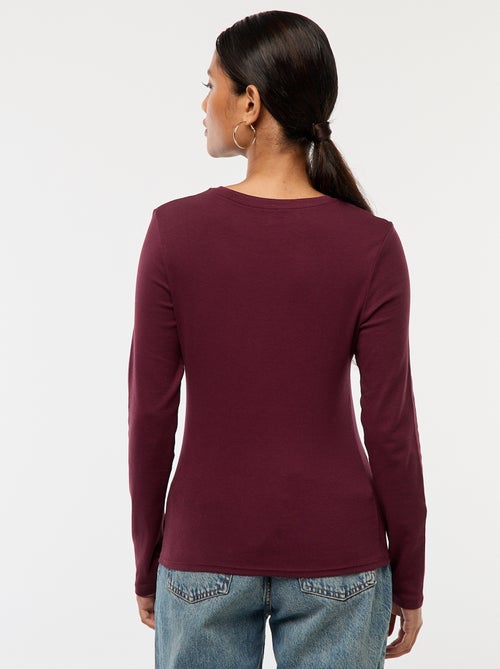 T-shirt met lange mouw - Kiabi