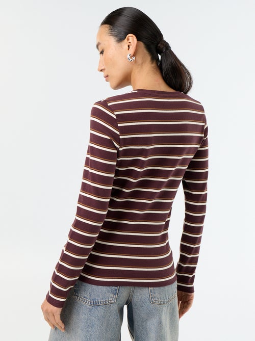 T-shirt met lange mouw - Kiabi