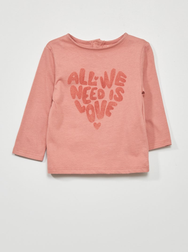 T-shirt met lange mouw ROSE - Kiabi