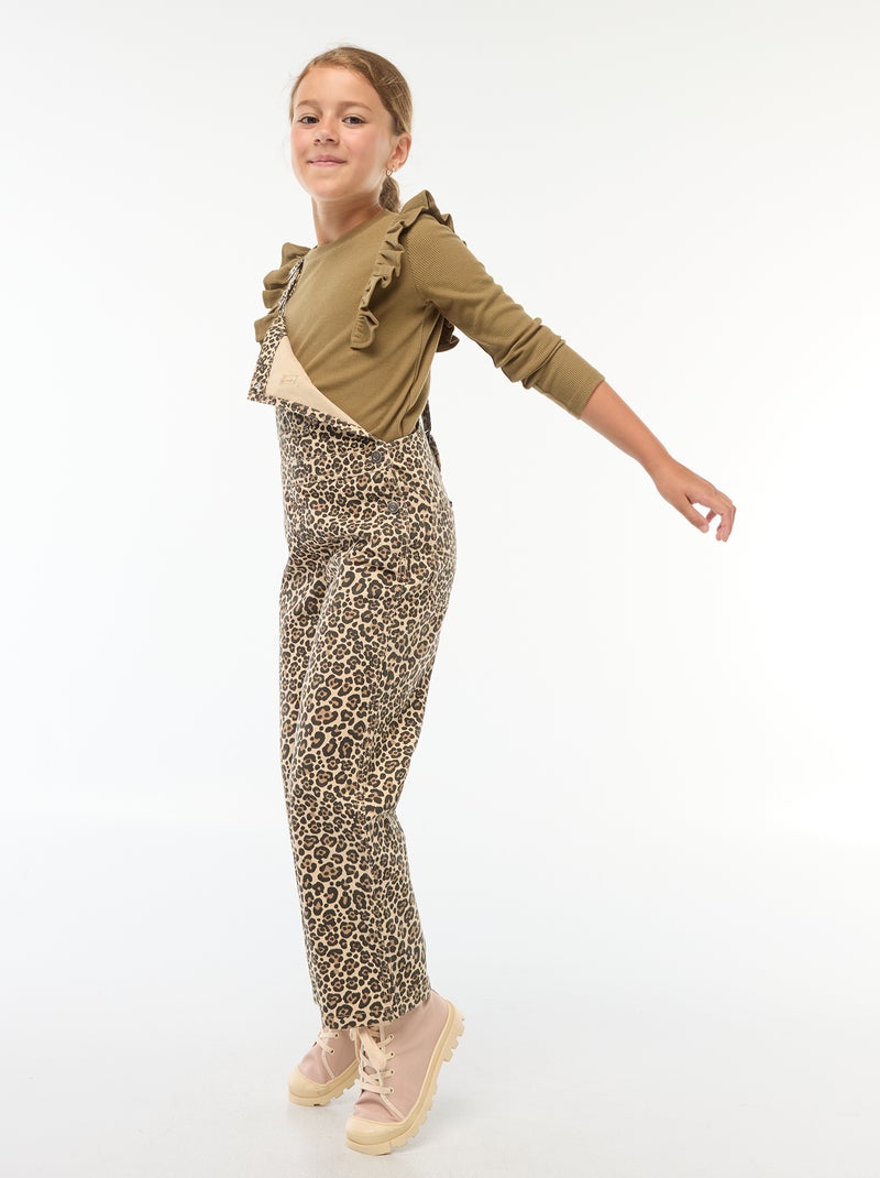 T-shirt met lange mouw van ribtricot Groen - Kiabi