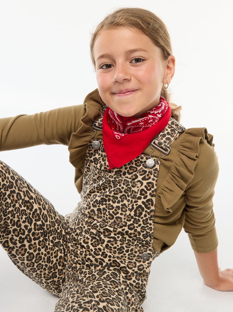 T-shirt met lange mouw van ribtricot Groen - Kiabi