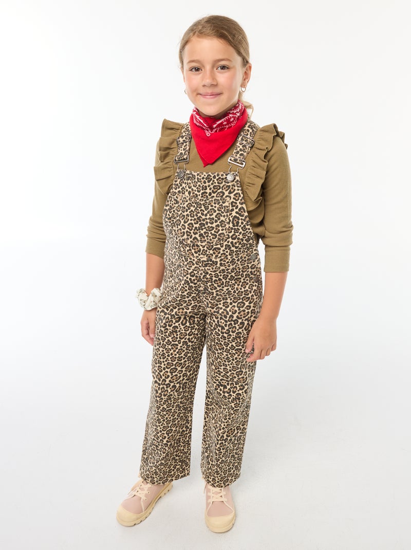 T-shirt met lange mouw van ribtricot Groen - Kiabi