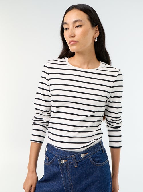 T-shirt met lange mouw - Kiabi