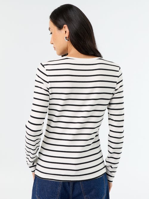 T-shirt met lange mouw - Kiabi