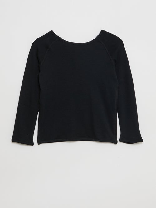 T-shirt met lange mouw zonder verschil in voor- en achterkant - So Easy - Kiabi