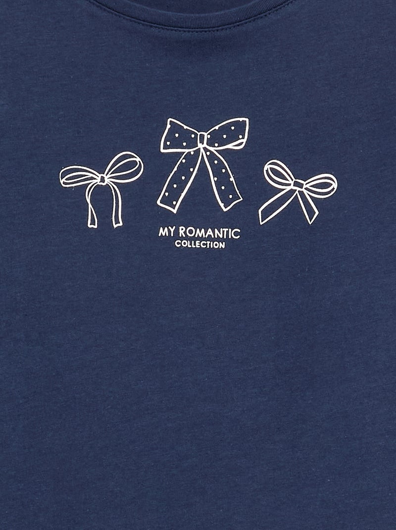 T-shirt met lange mouwen Blauw - Kiabi