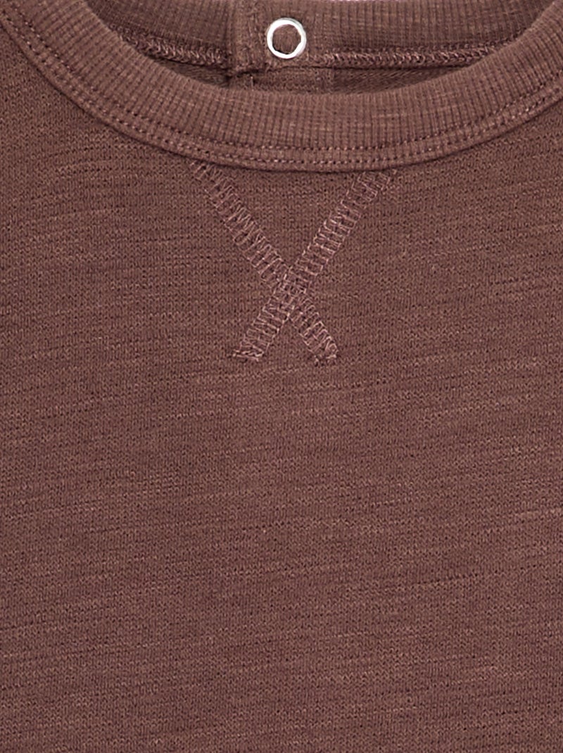 T-shirt met lange mouwen Bruin - Kiabi