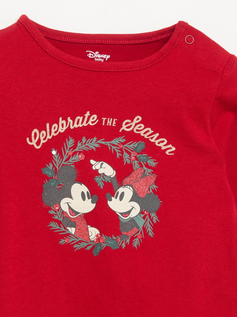 T-shirt met lange mouwen 'Disney' 'Kerst' Rood - Kiabi