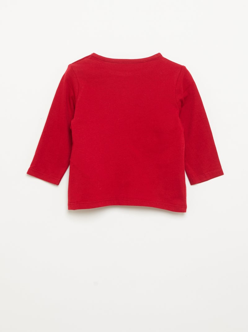 T-shirt met lange mouwen 'Disney' 'Kerst' Rood - Kiabi