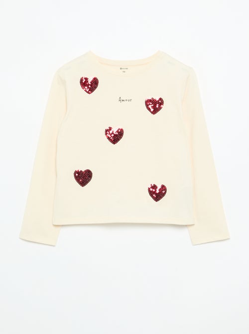T-shirt met lange mouwen en animatie - Kiabi