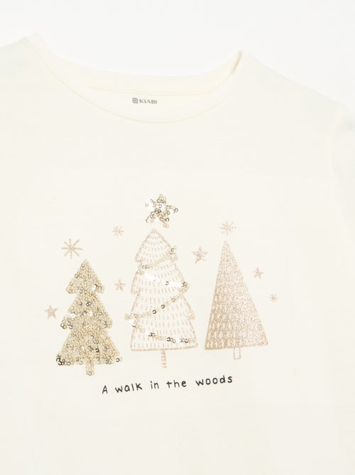 T-shirt met lange mouwen en animatie - Kiabi