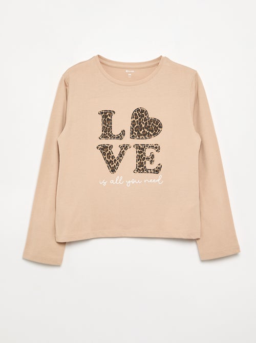 T-shirt met lange mouwen en animatie - Kiabi