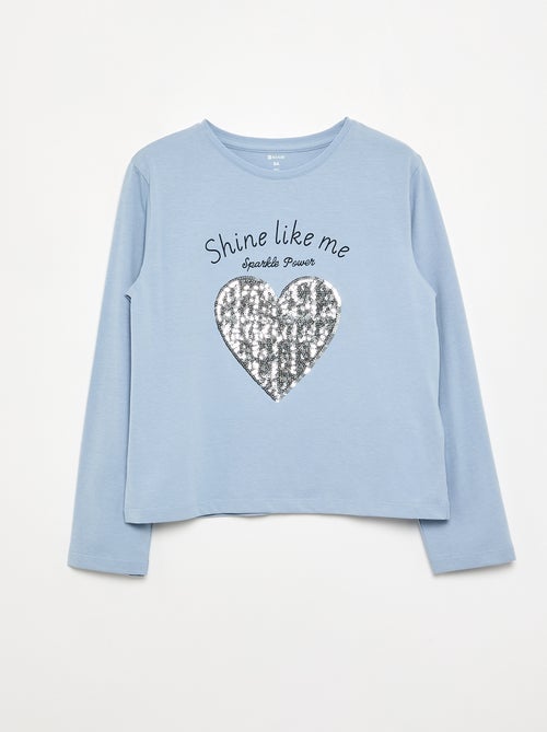 T-shirt met lange mouwen en animatie - Kiabi