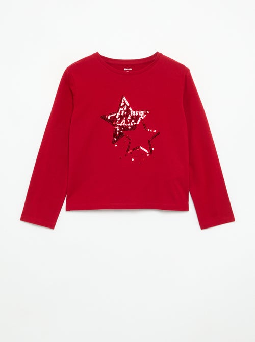 T-shirt met lange mouwen en animatie - Kiabi