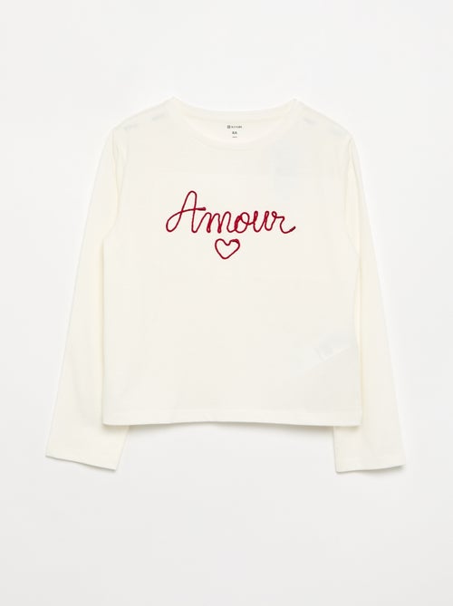 T-shirt met lange mouwen en animatie - Kiabi