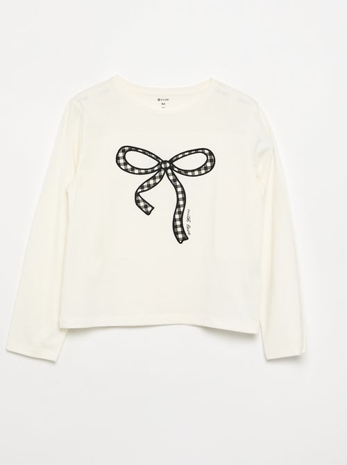 T-shirt met lange mouwen en animatie - Kiabi T-shirt met lange mouwen en animatie - Kiabi