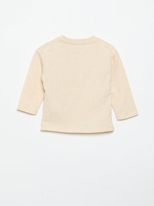 T-shirt met lange mouwen en geanimeerde zak - Kiabi